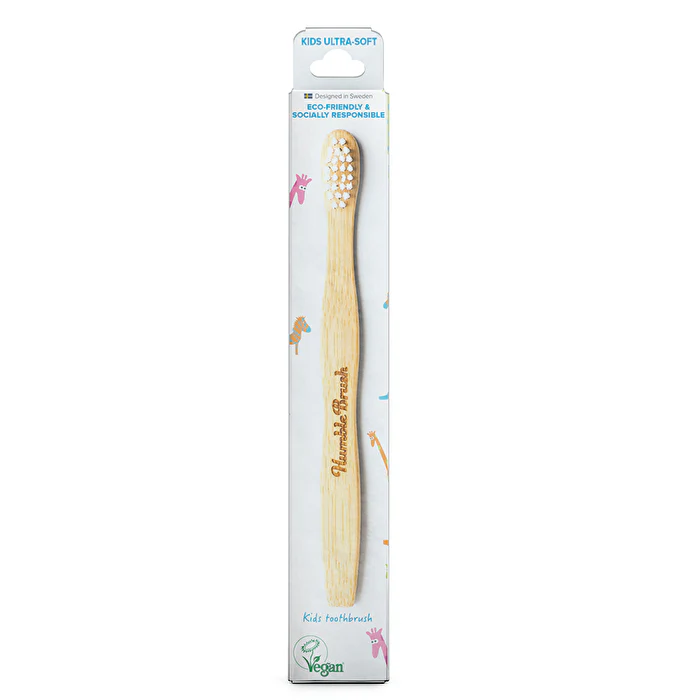The Humble Co. Toothbrush Bamboo Kids Ultra Soft White - Olabens
