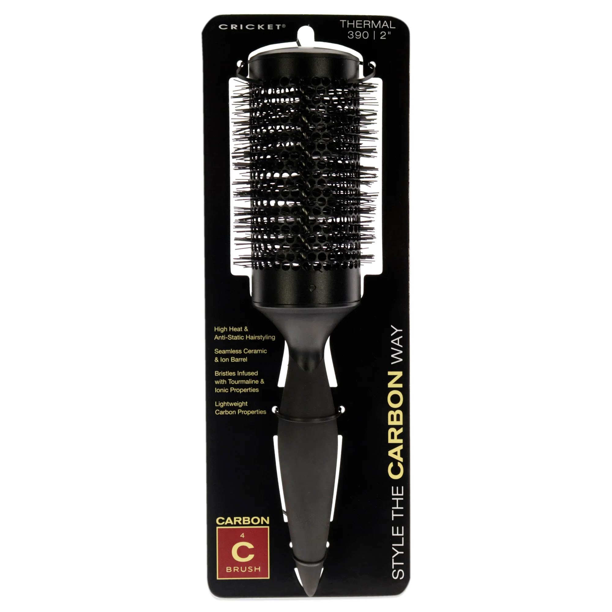 Cricket Carbon Thermal 390 Brush by Cricket for Unisex - 2 Inch Hair Brush - Olabens