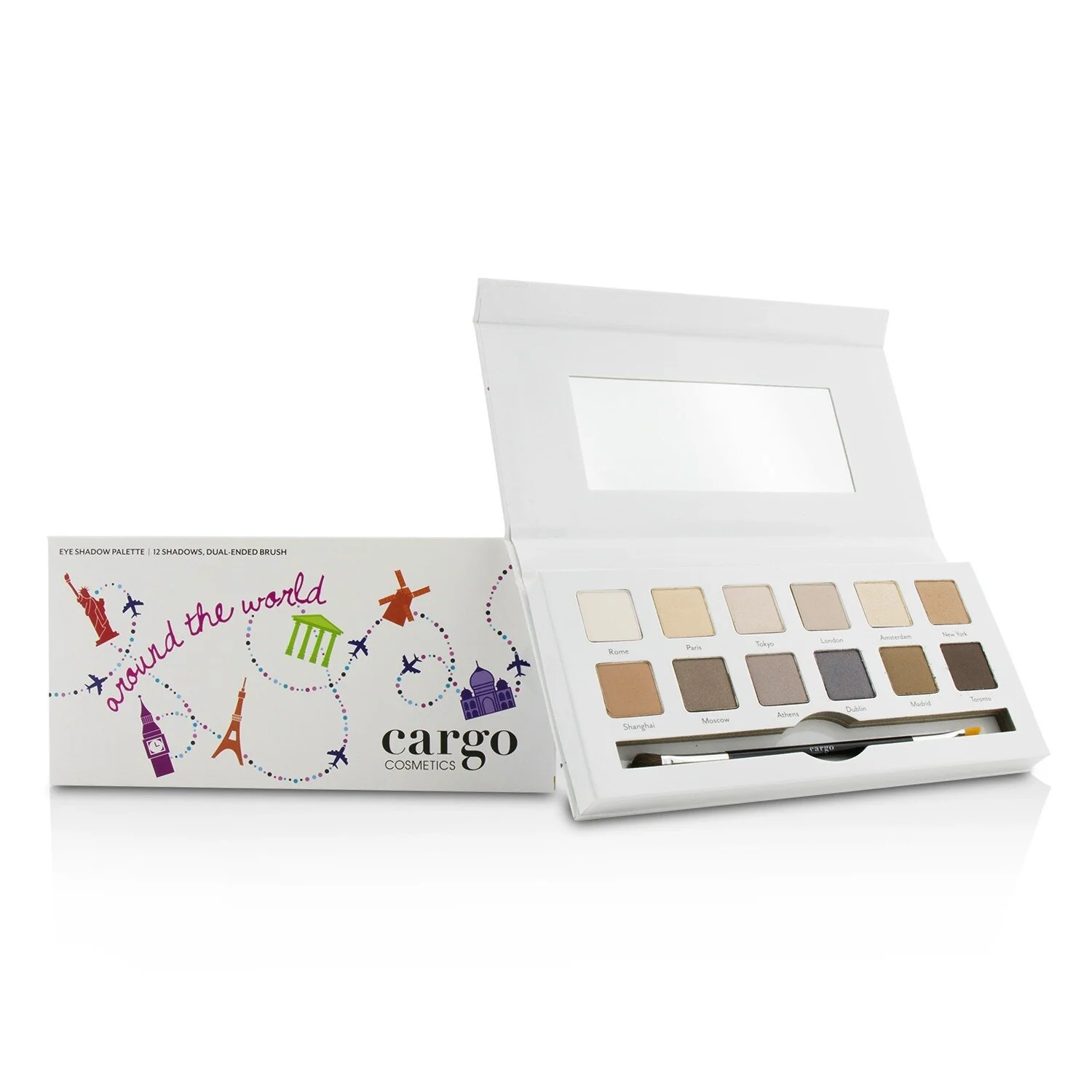 Cargo Around the World Eye Shadow Palette (12x Eye Shadow, 1x Shadow Brush)  12x0.8g/0.03oz - Olabens