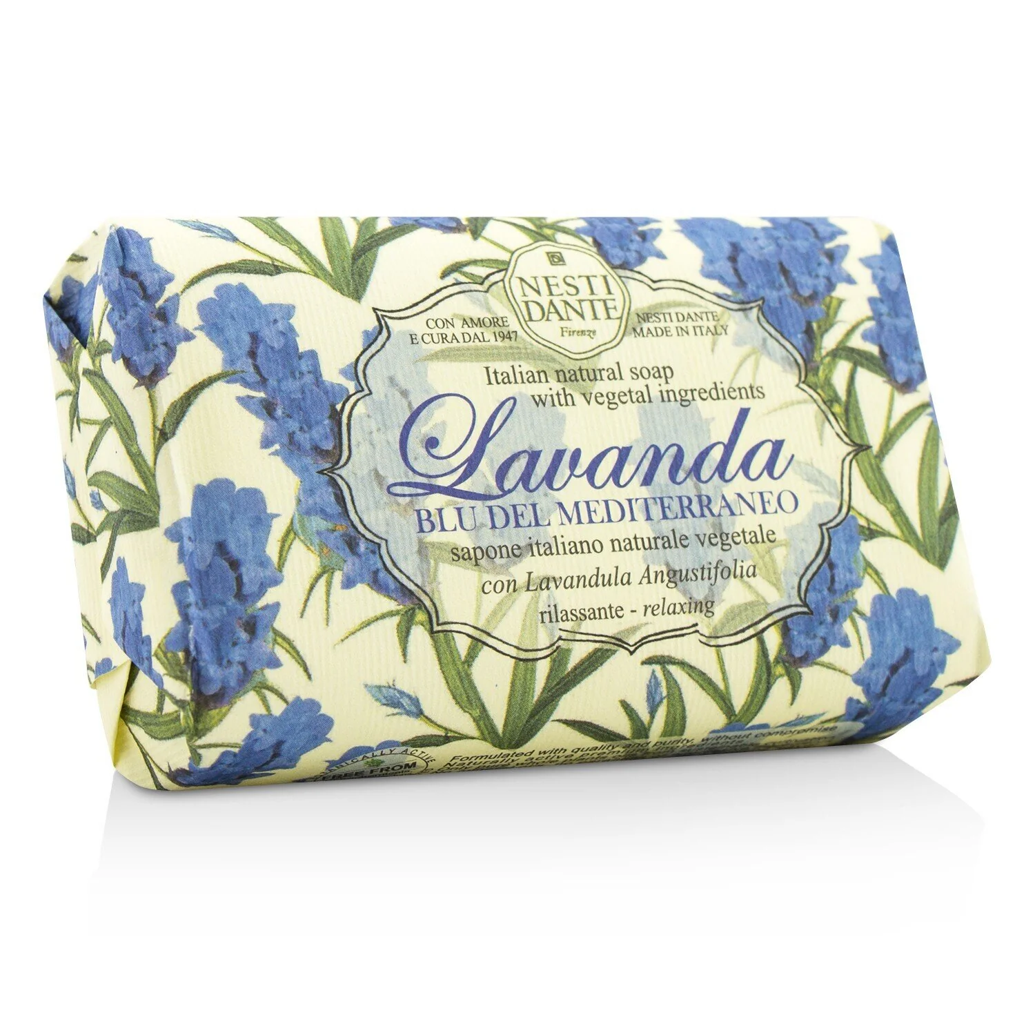 Nesti Dante Lavanda Natural Soap - Blu Del Mediterraneo - Relaxing  150g/5.29oz - Olabens