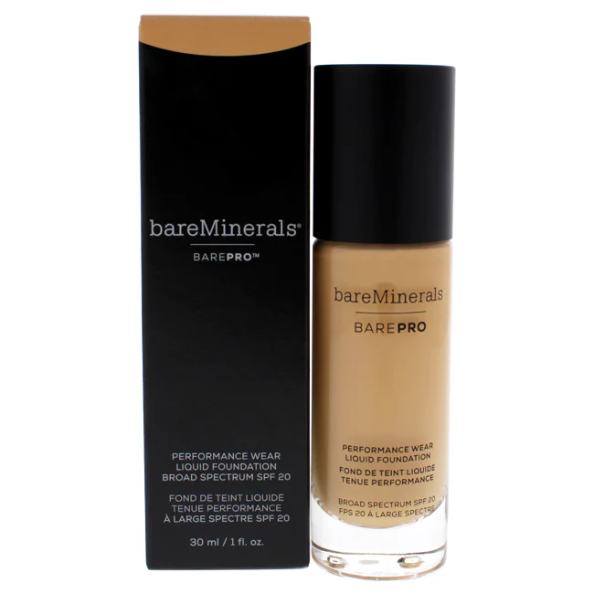 bareMinerals Barepro Performance Wear Liquid Foundation SPF 20 - 18 Pecan by bareMinerals for Women - 1 oz Foundation - Olabens