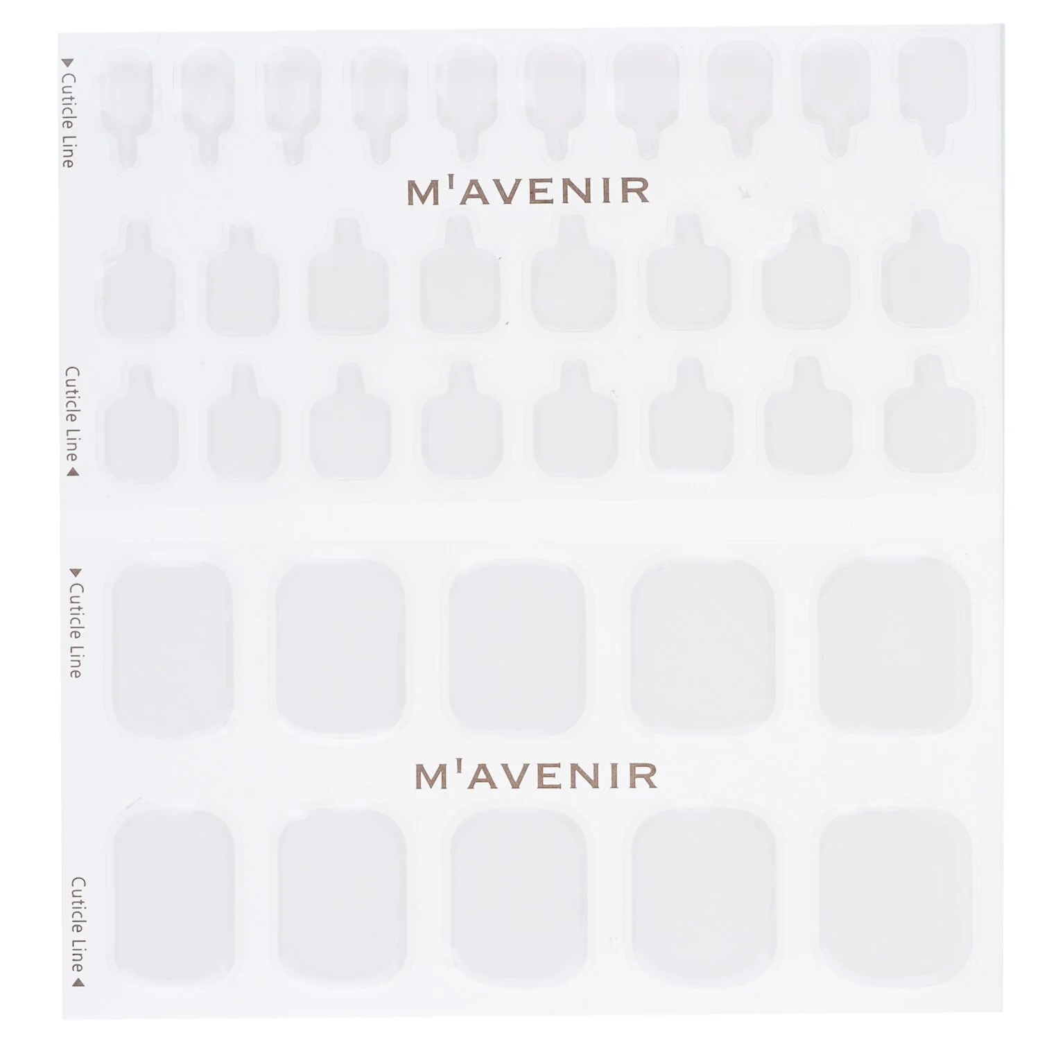 Mavenir Nail Sticker (White) - # Classic Crema Pedi  36pcs - Olabens