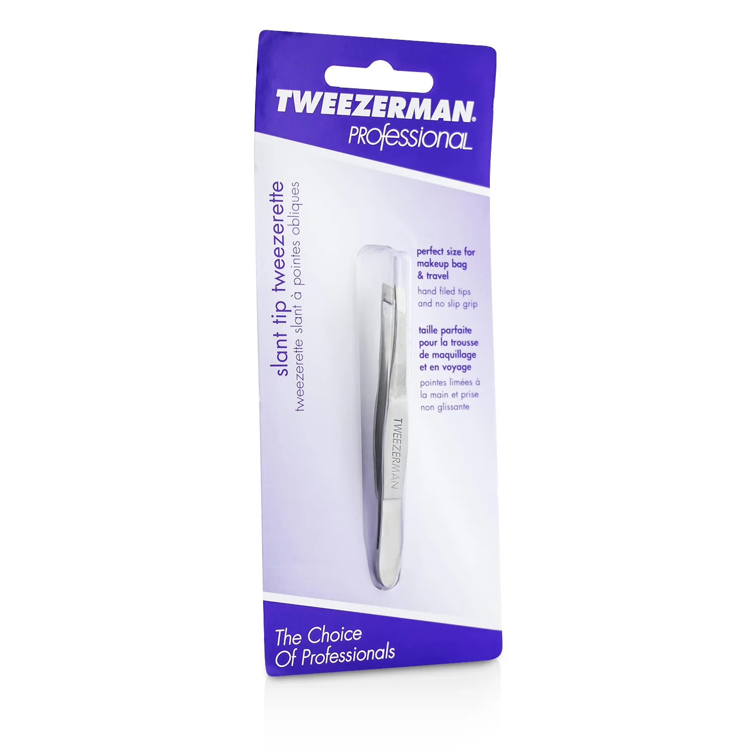 Tweezerman Professional Slant Tip Tweezer - Classic Stainless Steel - Olabens