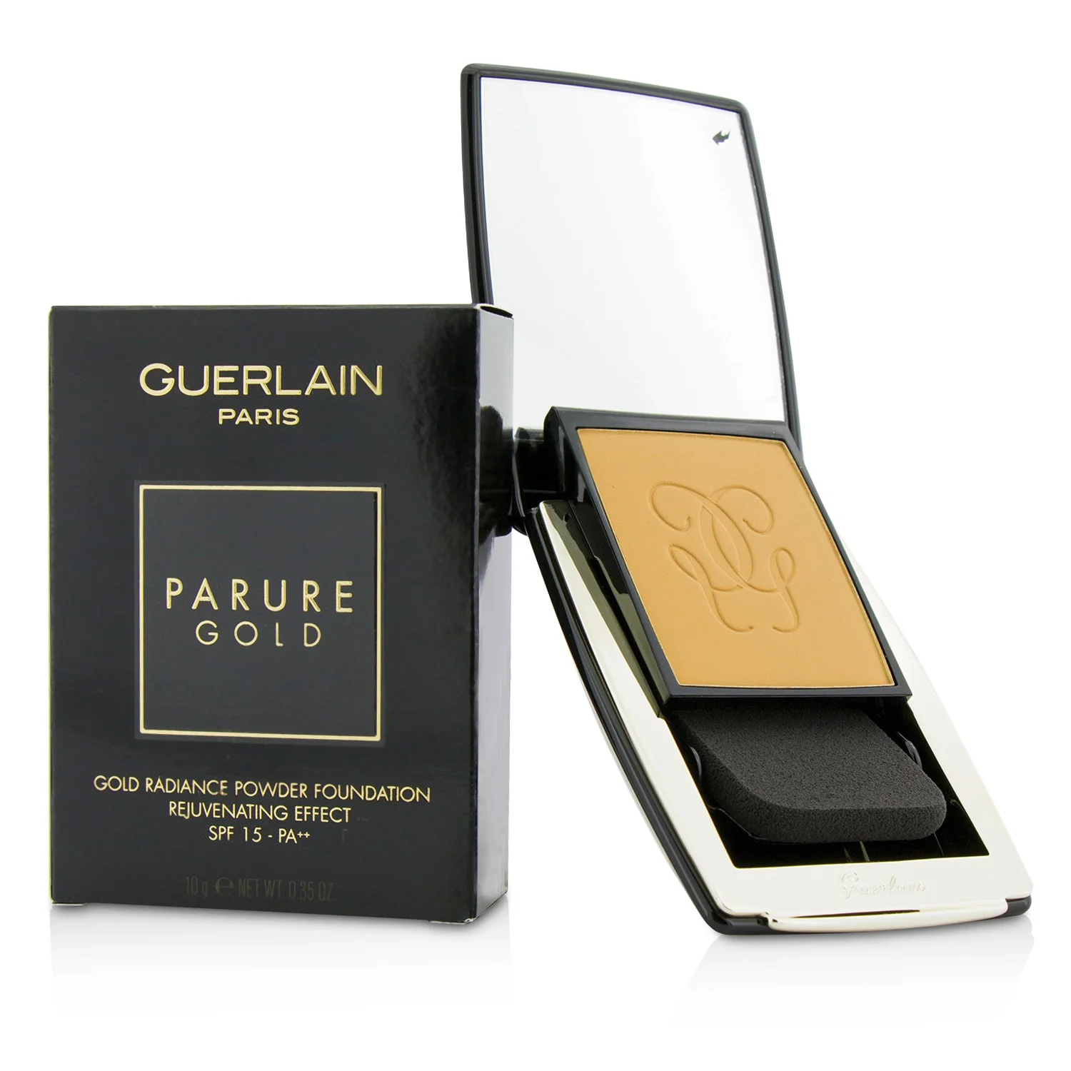 Guerlain Parure Gold Rejuvenating Gold Radiance Powder Foundation SPF 15 - # 04 Beige Moyen  10g/0.35oz - Olabens