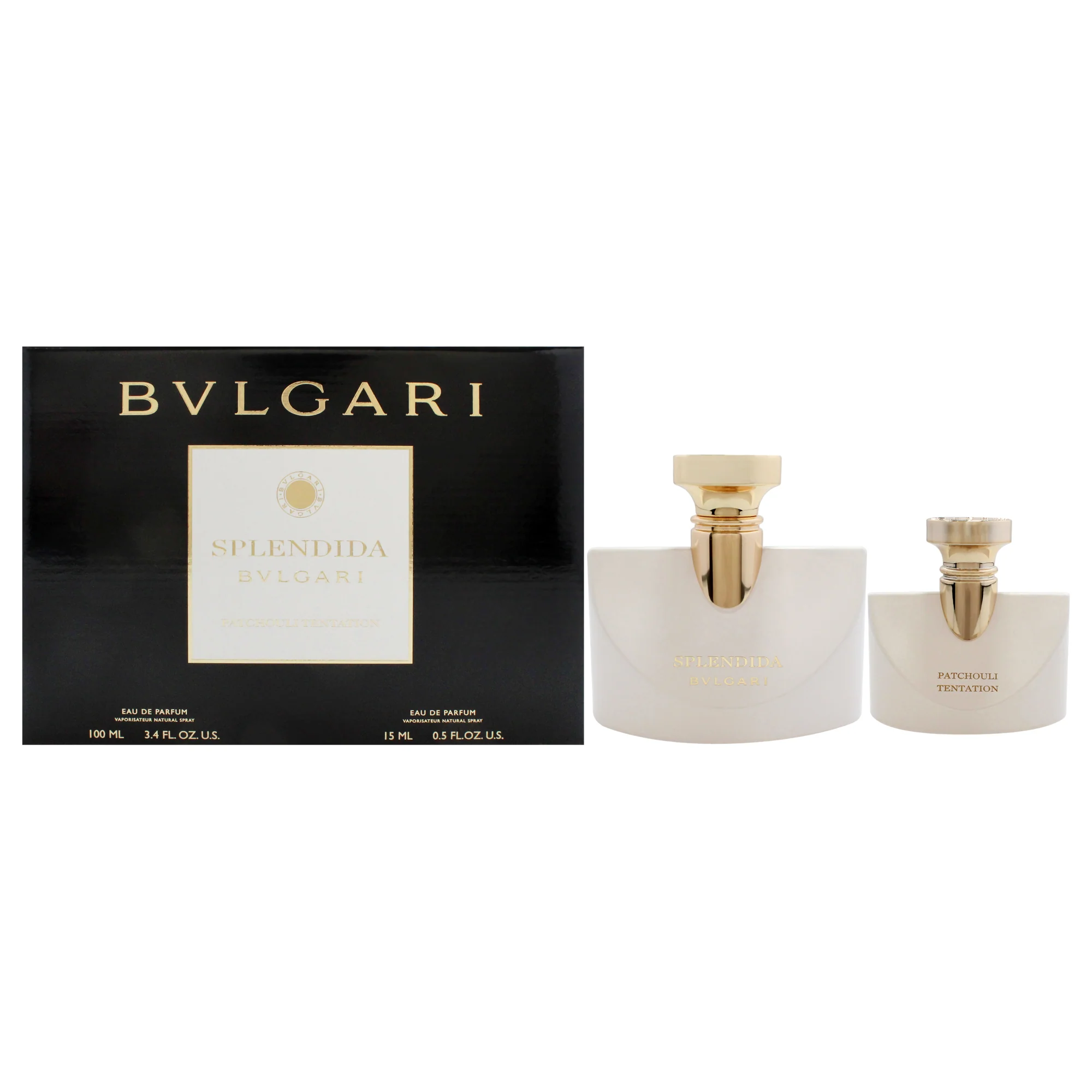 Splendida Bvlgari Patchouli Tentation by Bvlgari for Women - 2 Pc Gift Set 3.4oz EDP Spray, 0.5oz EDP Spray - Olabens