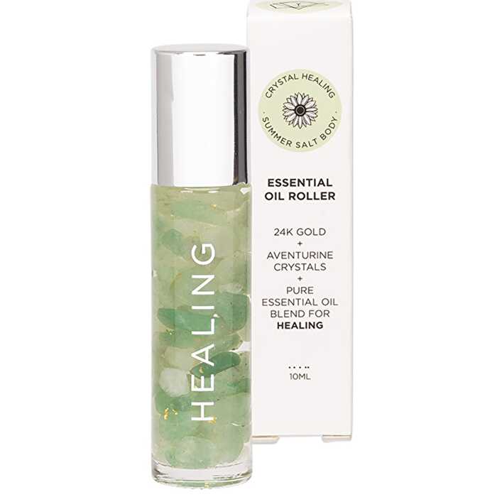 Summer Salt Body Essential Oil Roller 24K Gold Healing Aventurine 10ml - Olabens