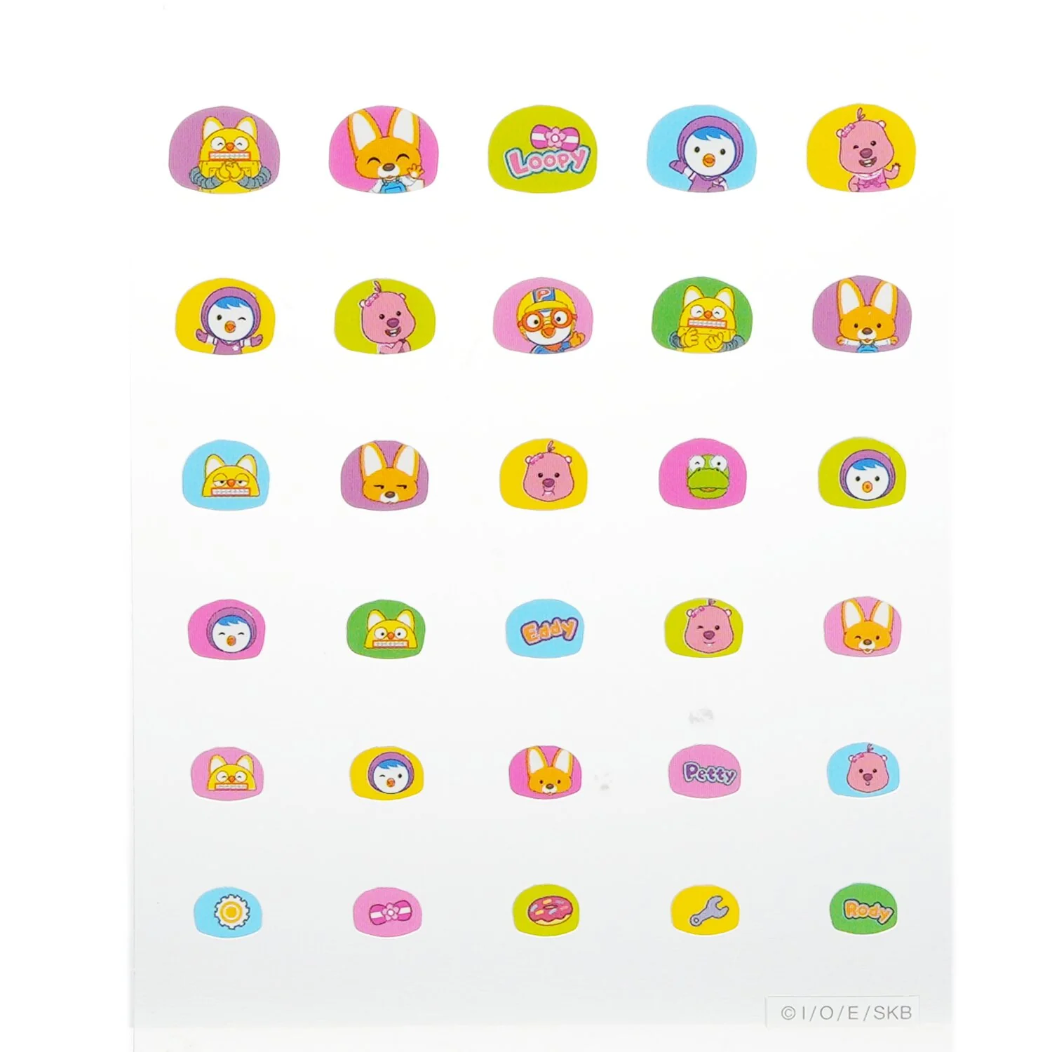 April Korea Pororo Nail Sticker - # PR 04  1pack - Olabens