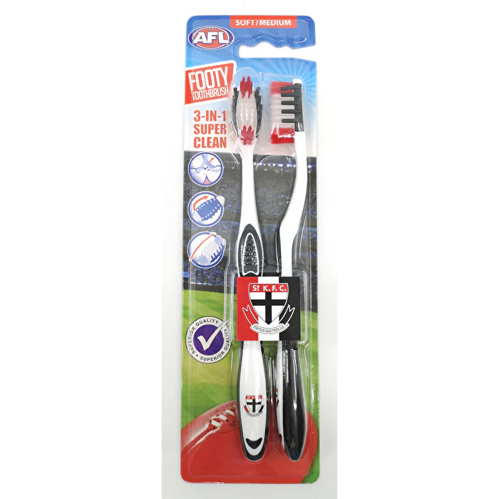 Afl Toothbrush Saint Kilda 2 Pack - Olabens