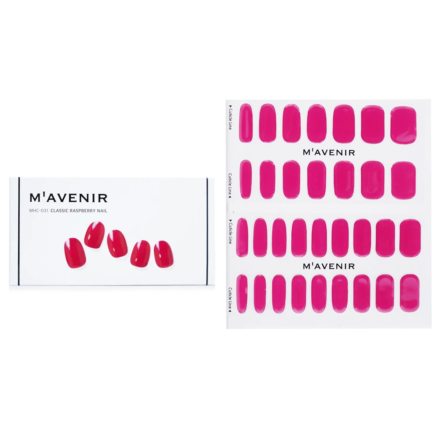 Mavenir Nail Sticker (Pink) - # Classic Raspberry Nail  32pcs - Olabens