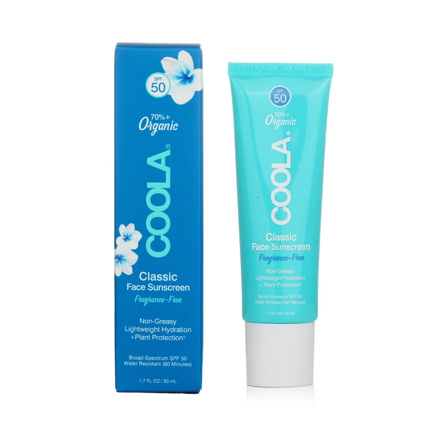 Coola Classic Face Organic Sunscreen Lotion SPF 50 - Fragrance Free  50ml/1.7oz - Olabens