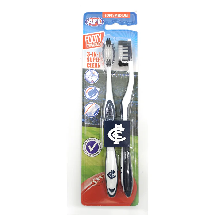 Afl Toothbrush Carlton 2 Pack - Olabens