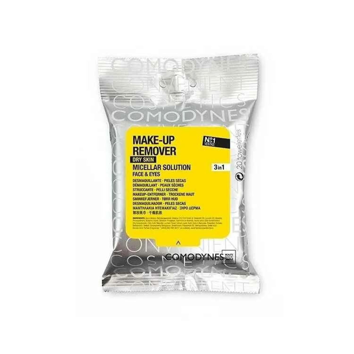Comodynes Makeup Remover Micellar Solution Dry Skin (20 Towelettes)  Fixed Size - Olabens