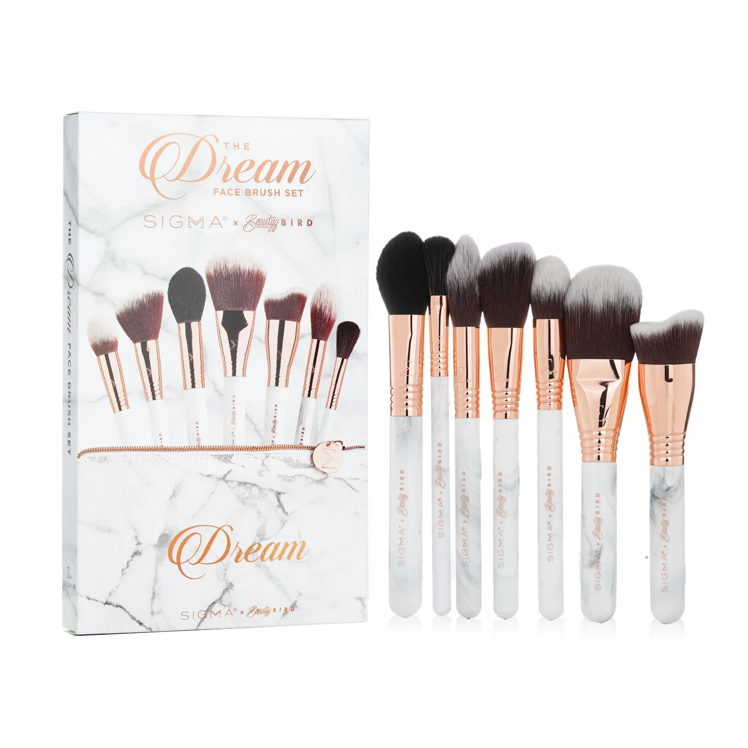 Sigma Beauty Sigma x BeautyyBird The Dream Face Brush Set (7x Face Brush)  7pcs+1bag - Olabens