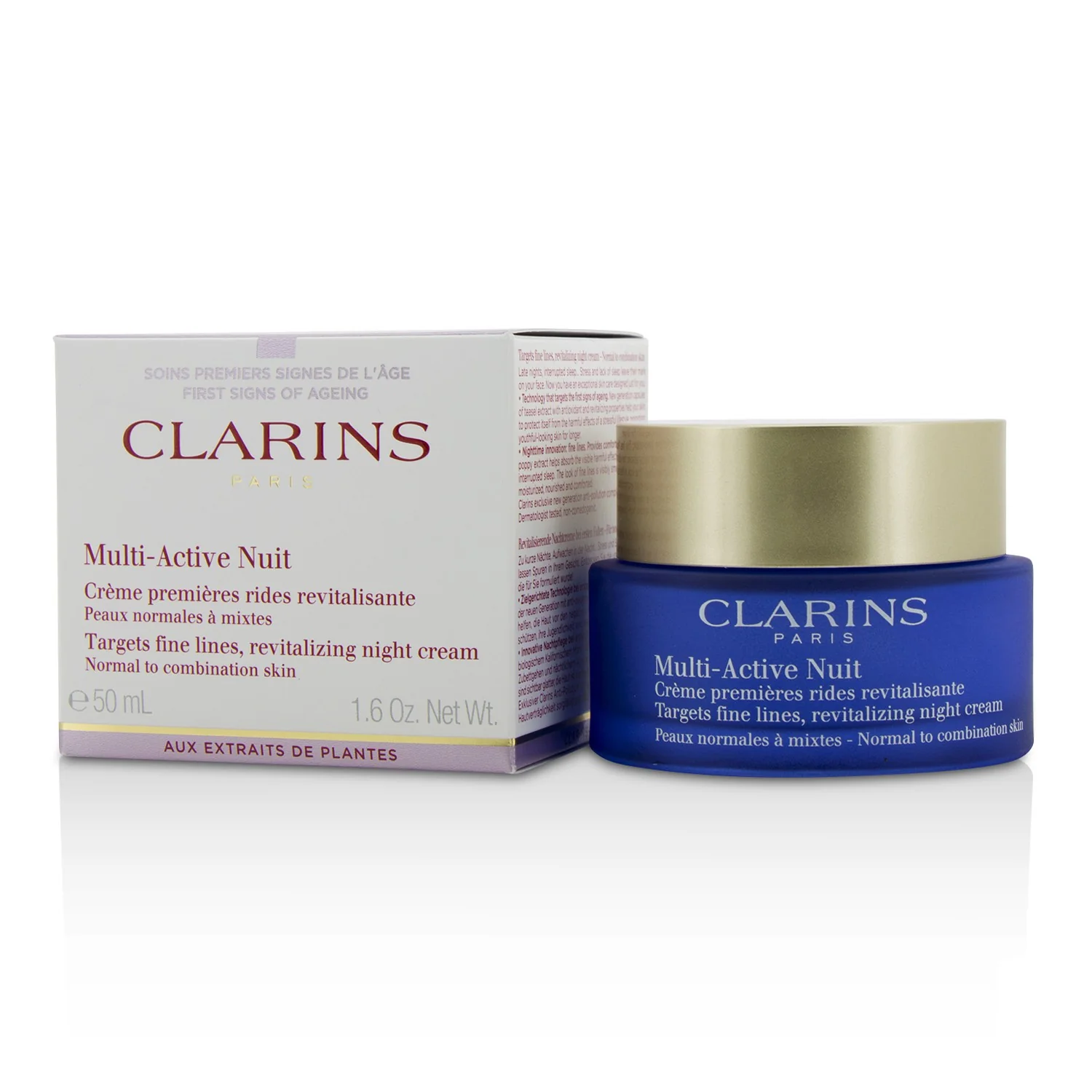Clarins Multi-Active Night Targets Fine Lines Revitalizing Night Cream - For Normal To Combination Skin  50ml/1.6oz - Olabens