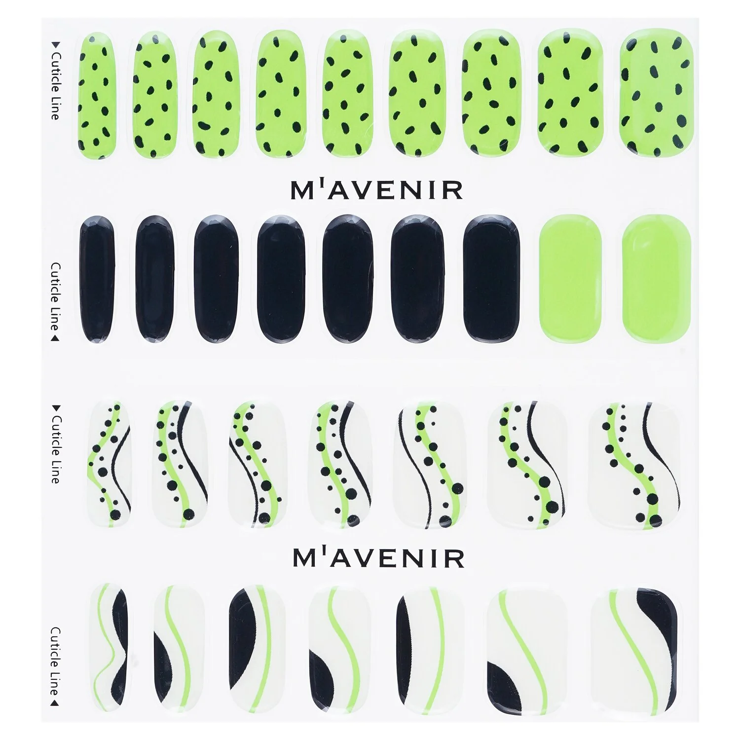 Mavenir Nail Sticker (Patterned) - # Ola Nail  32pcs - Olabens