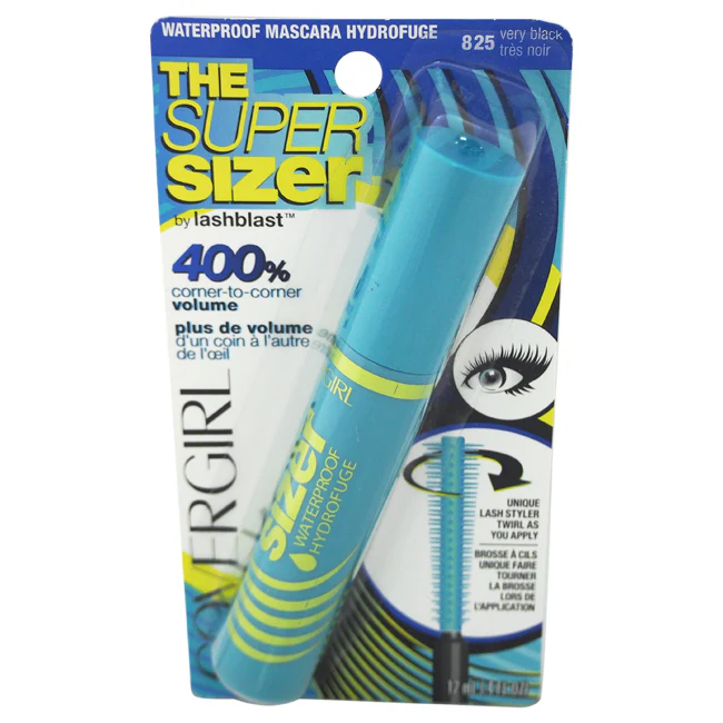 Covergirl The Super Sizer Waterproof Mascara - # 825 Very Black by CoverGirl for Women - 0.4 oz Mascara - Olabens