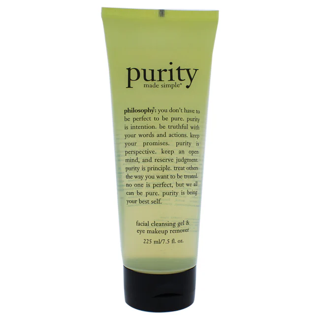 Philosophy Purity Made Simple Foaming Facial Cleansing Gel & Eye Makeup Remover by Philosophy for Women - 7.5 oz Makeup Remover - Olabens