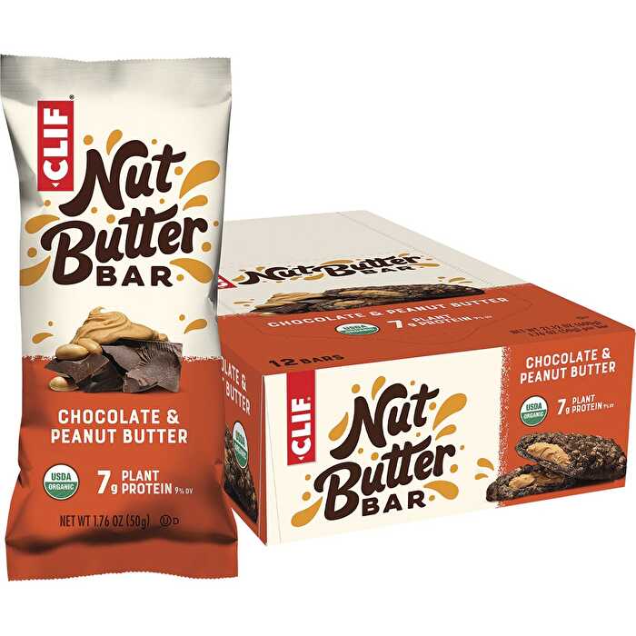 Clif Nut Butter Bar Chocolate & Peanut Butter 12x50g - Olabens