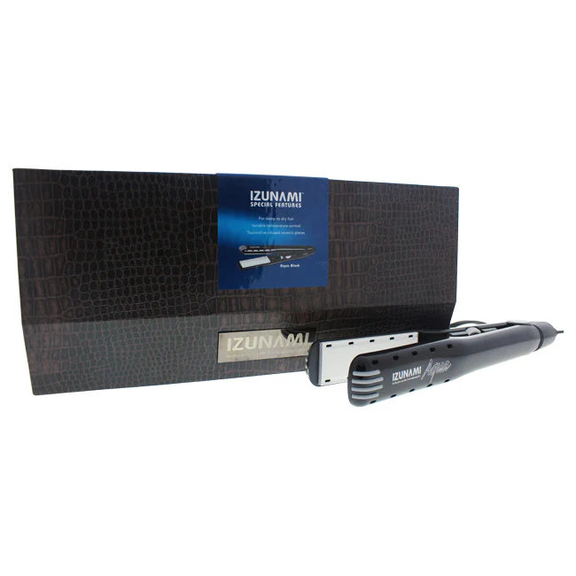Izutech Izunami Aqua - Model # FW125 - Black by Izutech for Unisex - 1.25 Inch Flat Iron - Olabens