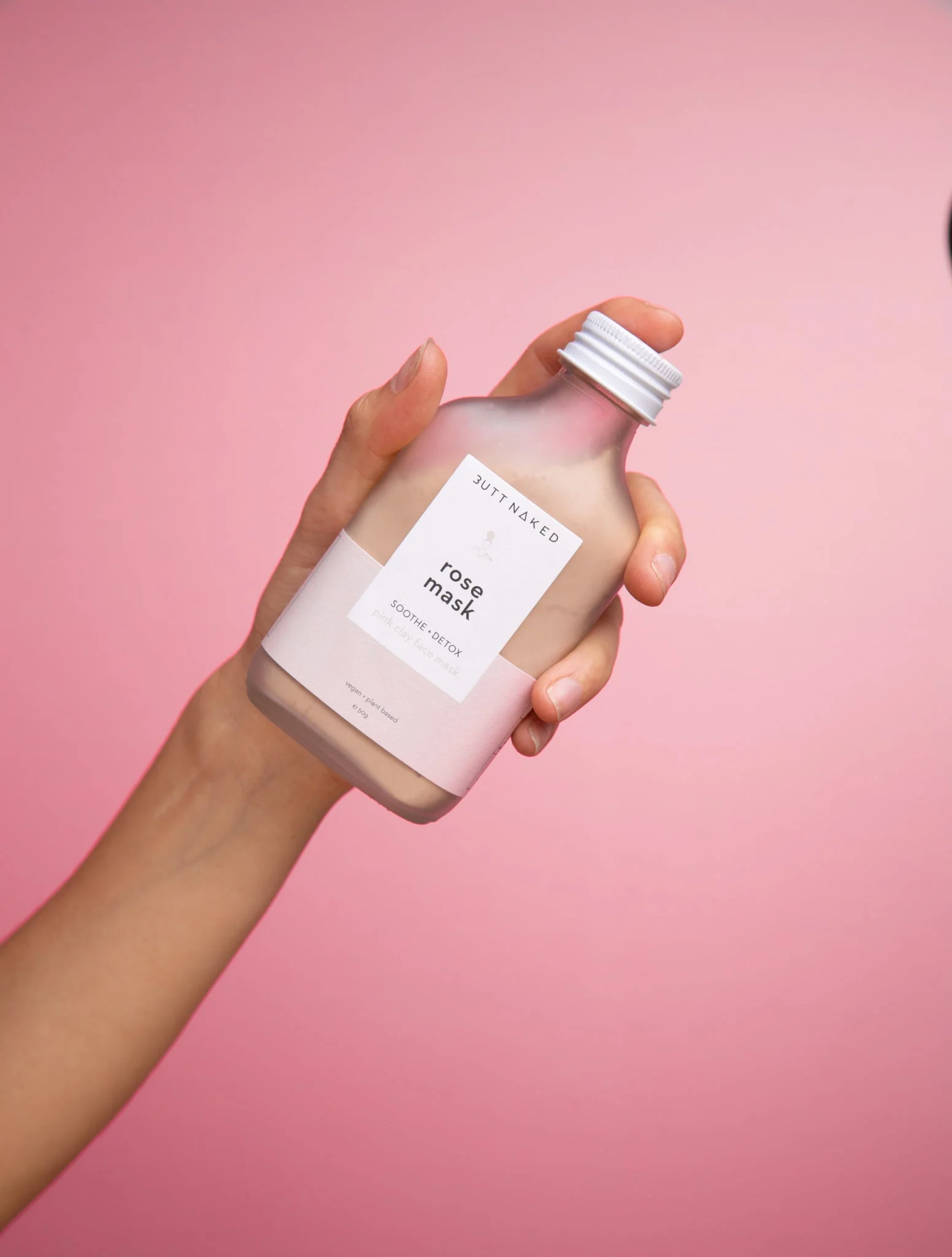 Butt Naked Body Clay Face Mask 50g - Rose - Olabens