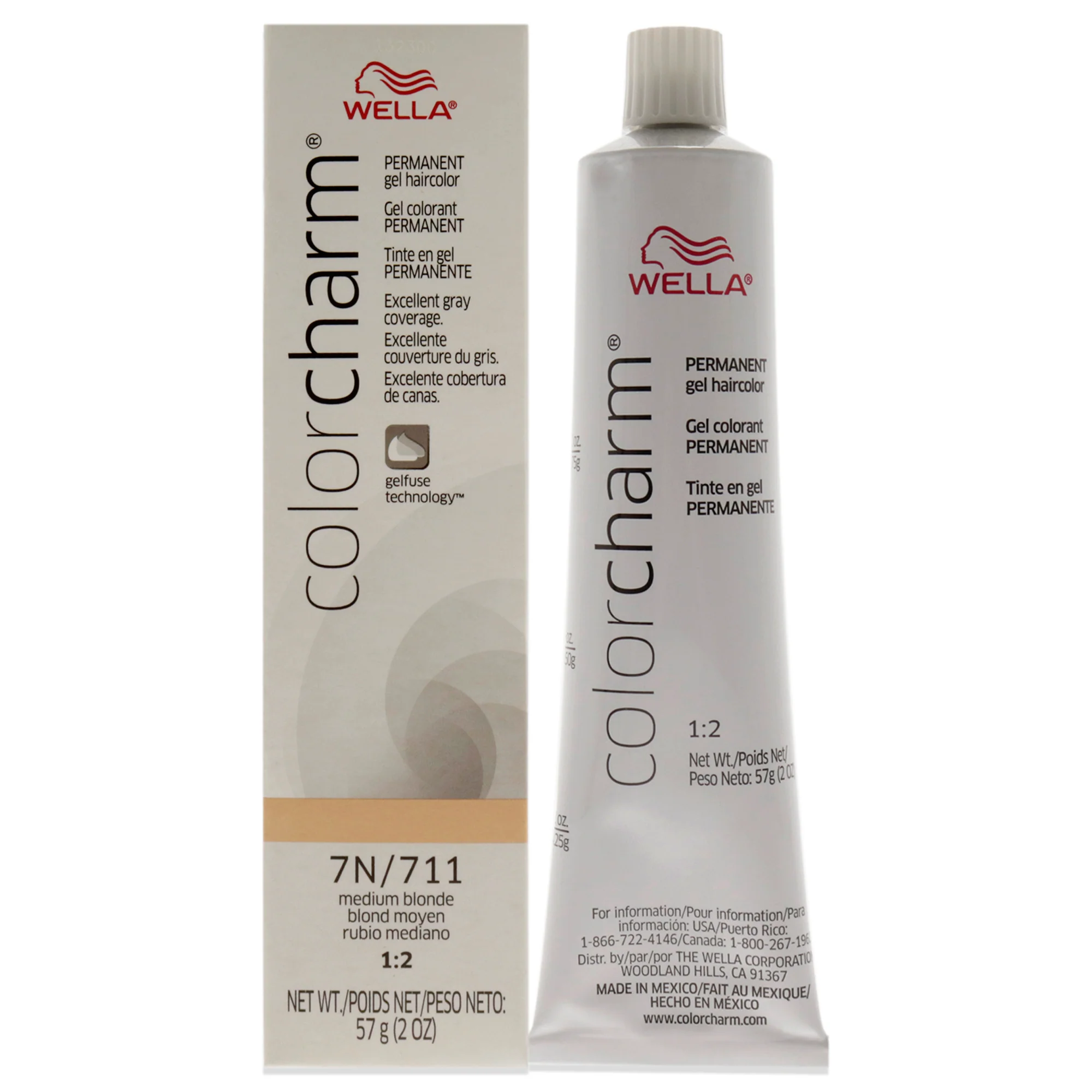 Wella Color Charm Permanent Hair Color Gel - 711 7N Medium Blonde by Wella for Unisex - 2 oz Hair Color - Olabens