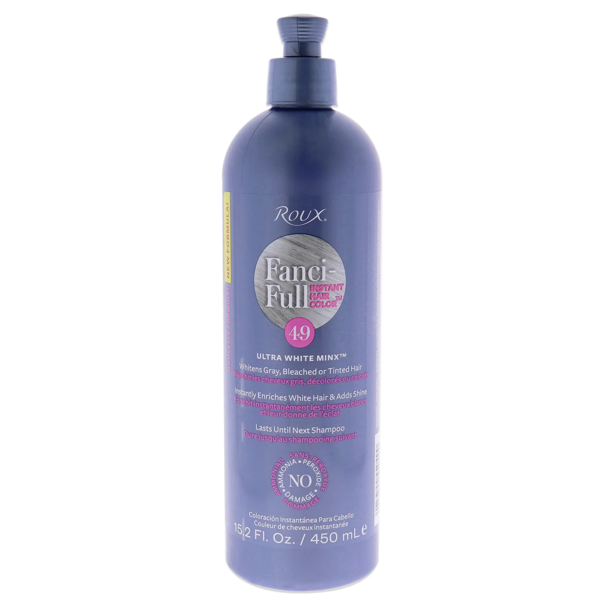 Fanci-Full Rinse Instant Hair Color - 49 Ultra White Minx by Roux for Unisex - 15.2 oz Hair Color - Olabens
