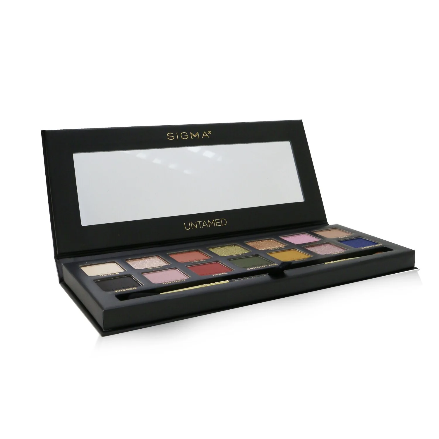 Sigma Beauty Untamed Eyeshadow Palette With Dual Ended Brush (14x Eyeshadow + 1x Dual Ended Brush)  19.32g/0.68oz - Olabens