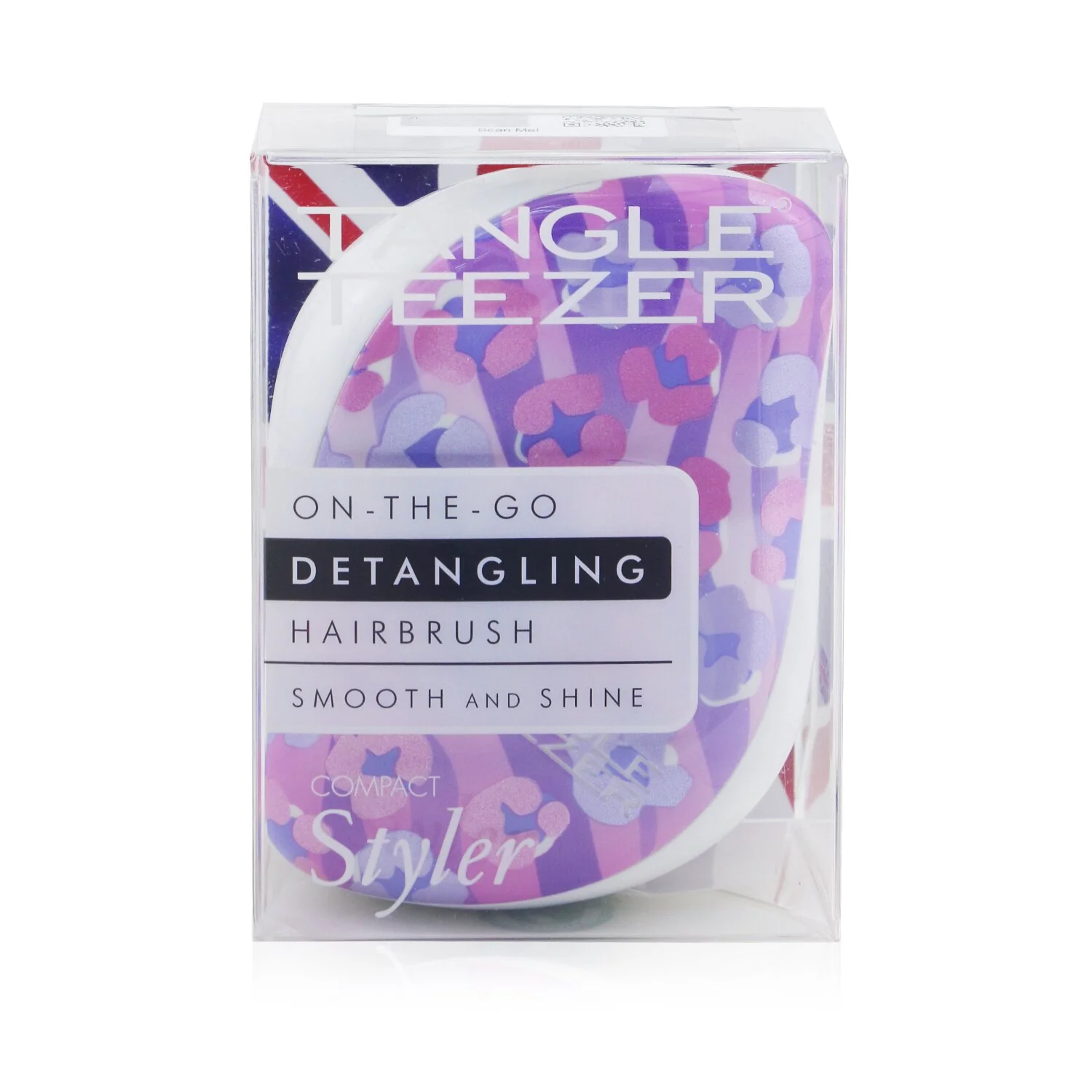 Tangle Teezer Compact Styler On-The-Go Detangling Hair Brush - # Digit. Leopard  1pc - Olabens