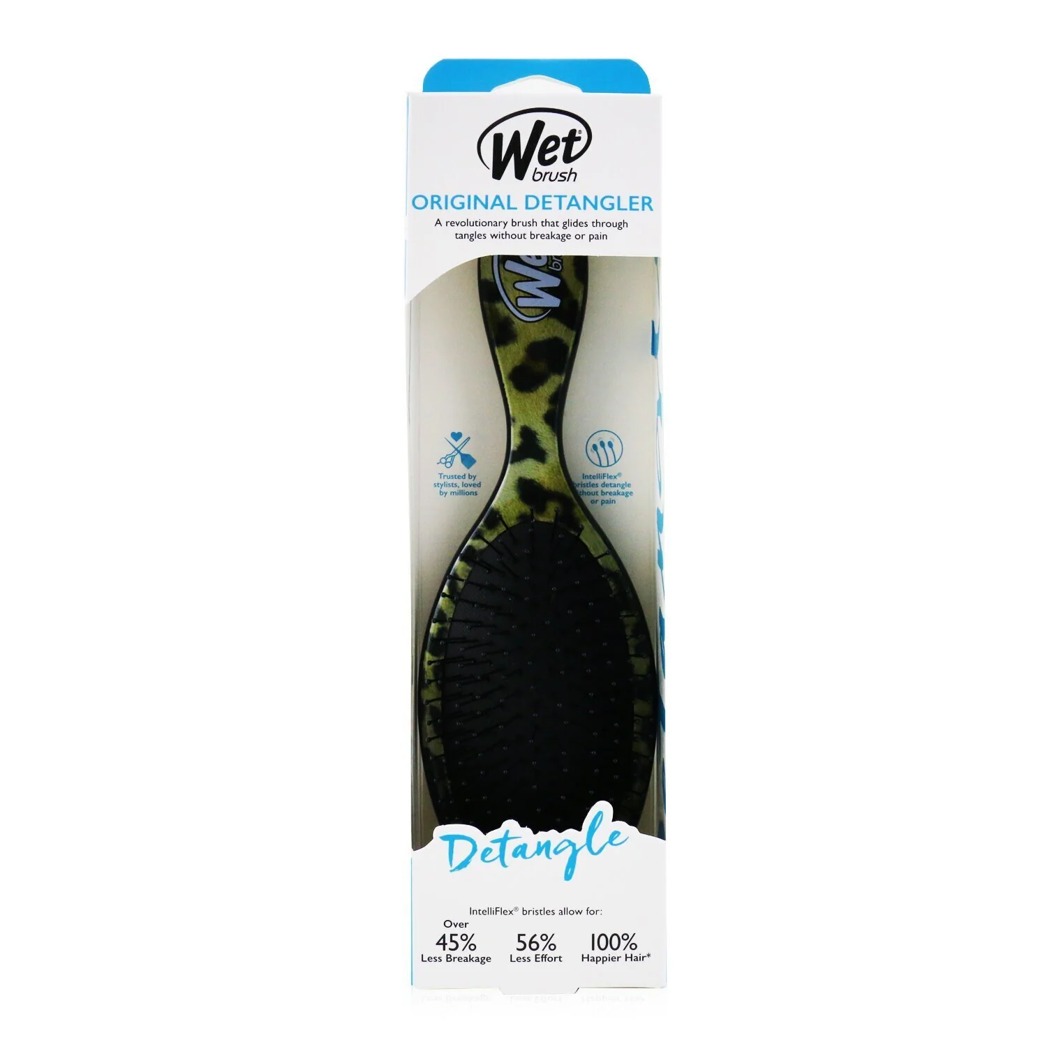 Wet Brush Original Detangler Safari - # Leopard-Dark Gray  1pc - Olabens