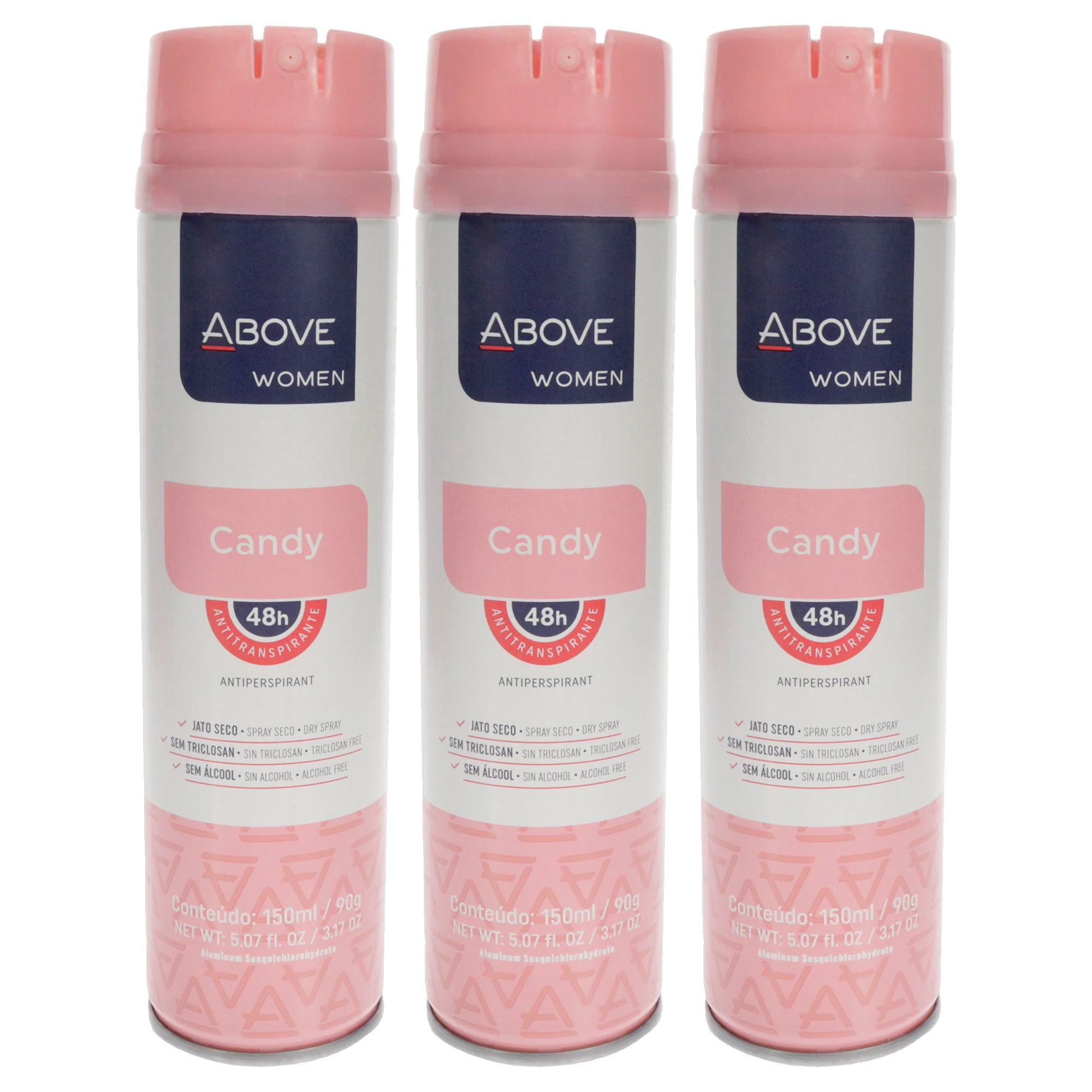 48 Hours Antiperspirant Deodorant - Candy by Above for Women - 3.17 oz Deodorant Spray - Pack of 3 - Olabens