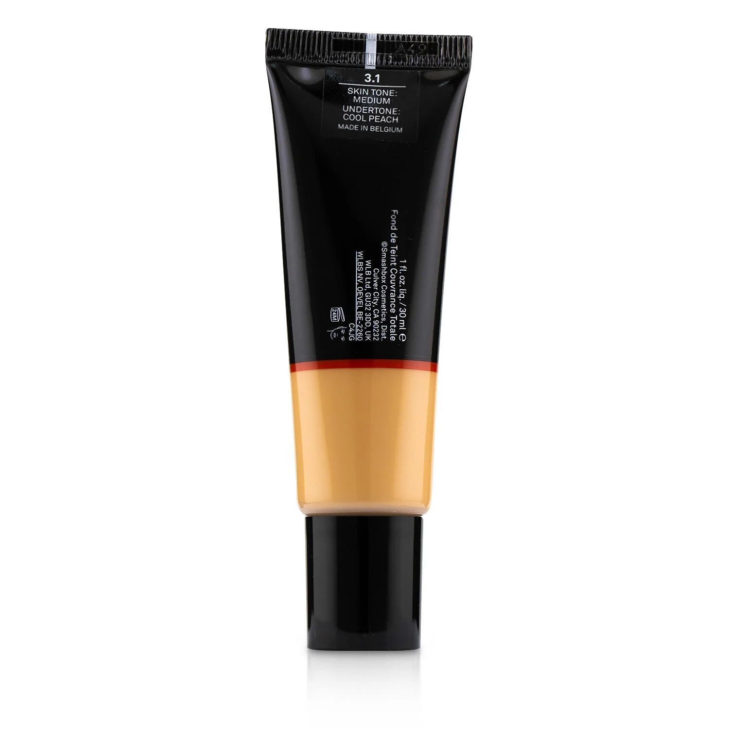 Smashbox Studio Skin Full Coverage 24 Hour Foundation - # 2.4 Light Medium With Warm Peach Undertone  30ml/1oz - Olabens
