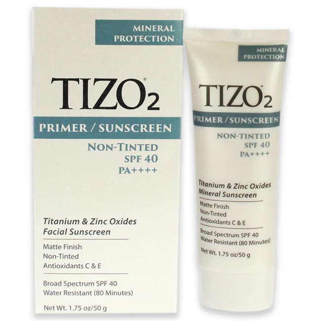 Tizo2 Facial Primer Non-tinted SPF 40 by Tizo for Unisex - 1.75 oz Sunscreen - Olabens