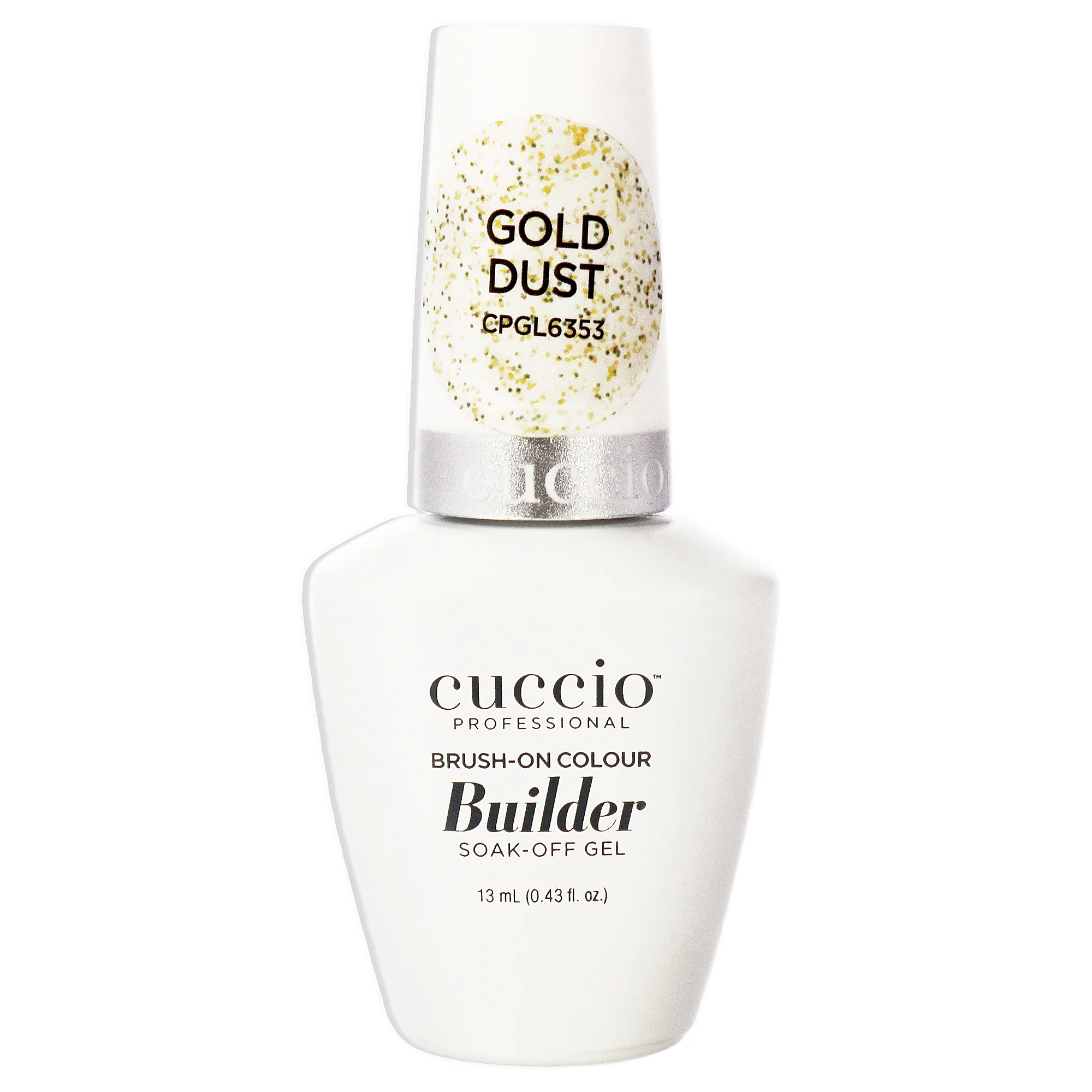 Brush-On Colour Builder Soak Off Gel - Gold Dust by Cuccio Pro for Women - 0.43 oz Nail Polish - Olabens