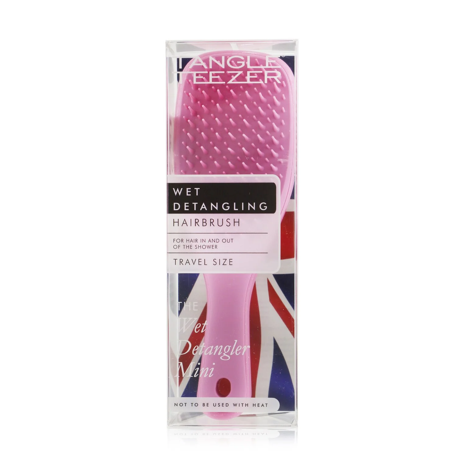 Tangle Teezer The Wet Detangling Mini Hair Brush - # Baby Pink Sparkle (Travel Size)  1pc - Olabens