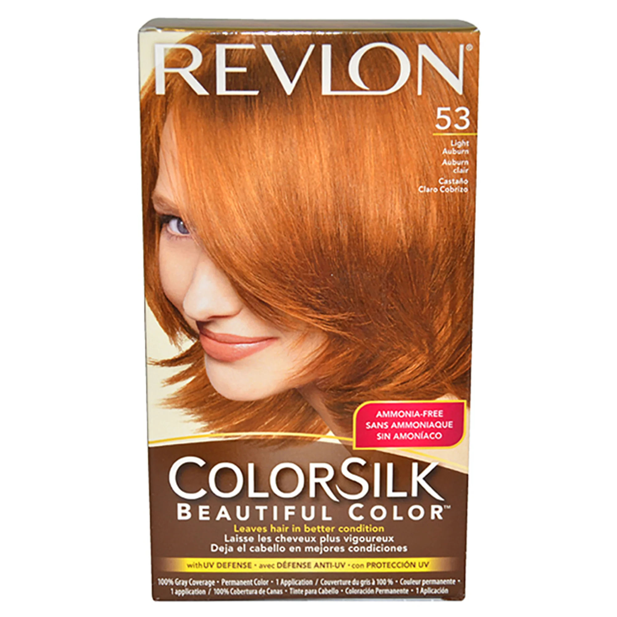 Colorsilk Beautiful Color - 53 Light Auburn 5R by Revlon for Unisex - 1 Application Hair Color - Olabens