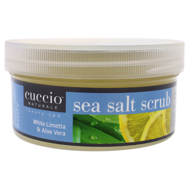 Cuccio Sea Salt Scrub - White Limetta and Aloe Vera by Cuccio for Women - 19.5 oz Scrub - Olabens
