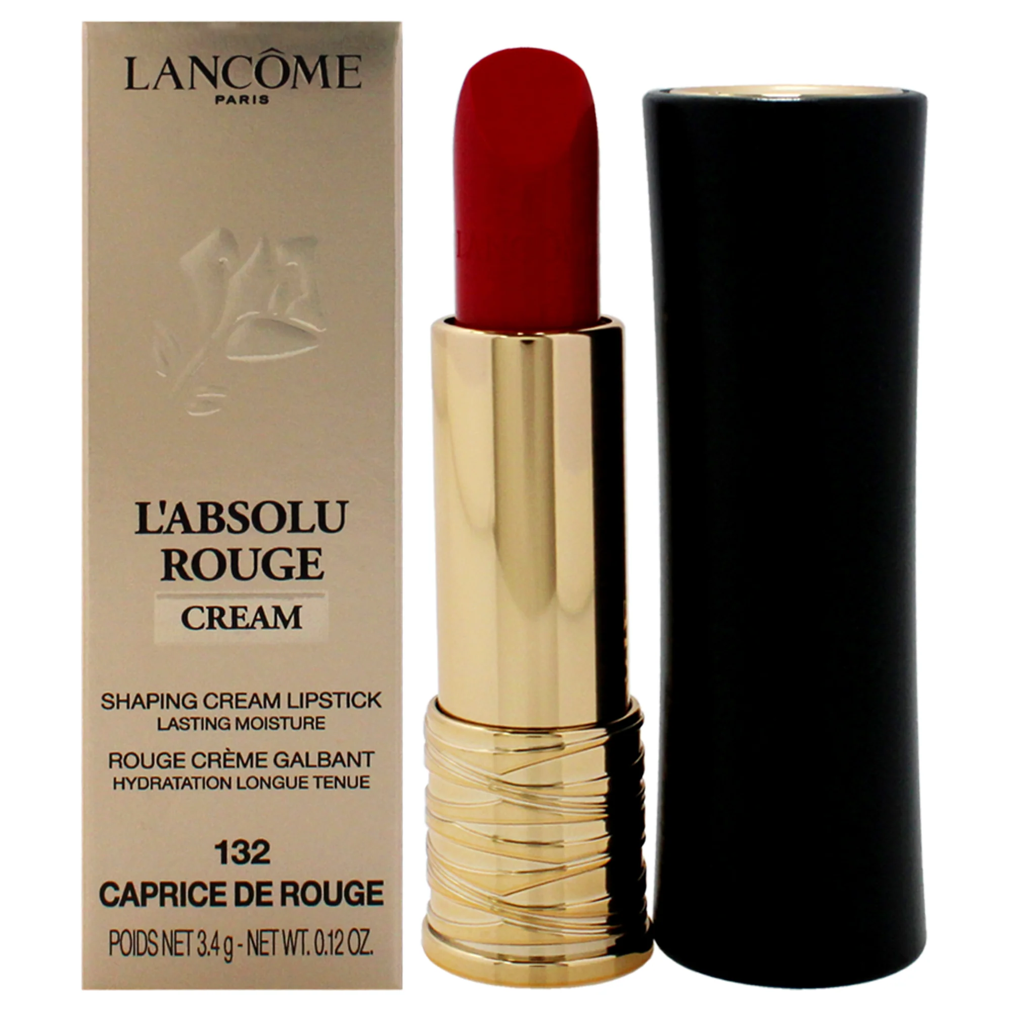 LAbsolu Rouge Cream Lipstick - 132 Caprice De Rouge by Lancome for Women - 0.12 oz Lipstick - Olabens