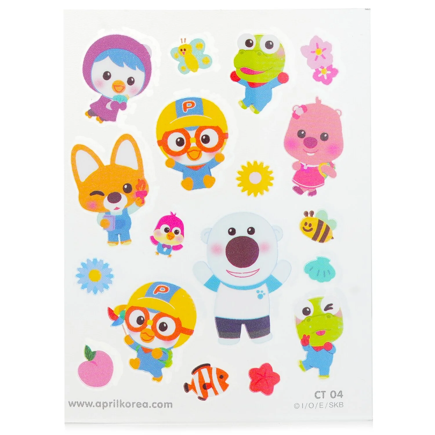 April Korea Pororo Body Sticker - # CT04  1pc - Olabens