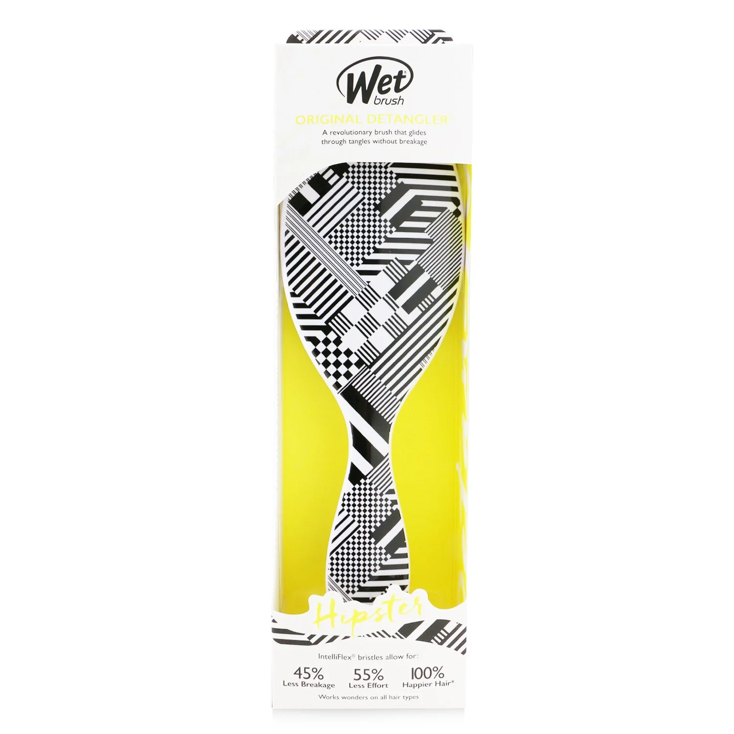 Wet Brush Original Detangler Hipster - # Diagonal Checkers  1pc - Olabens