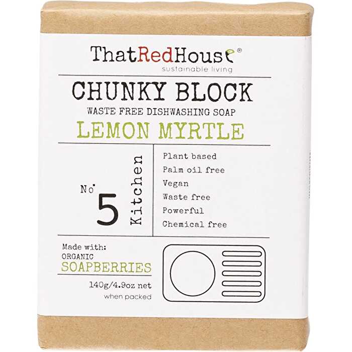 That Red House Chunky Block Dishwashing Soap Lemon Myrtle 140g - Olabens
