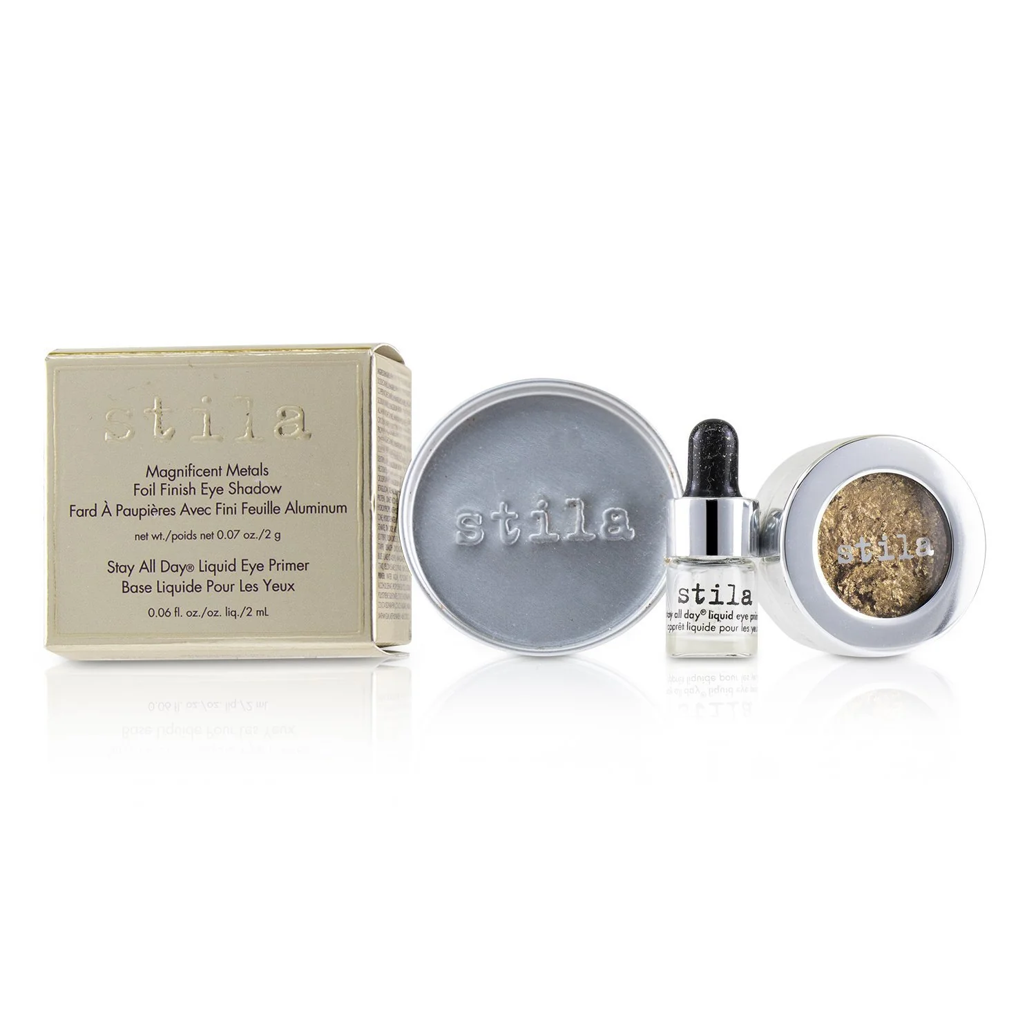 Stila Magnificent Metals Foil Finish Eye Shadow With Mini Stay All Day Liquid Eye Primer - Comex Copper  2pcs - Olabens