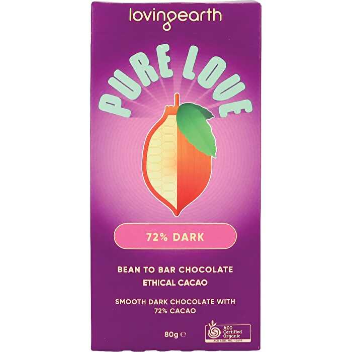 Loving Earth 72% Dark Chocolate 11x80g - Olabens