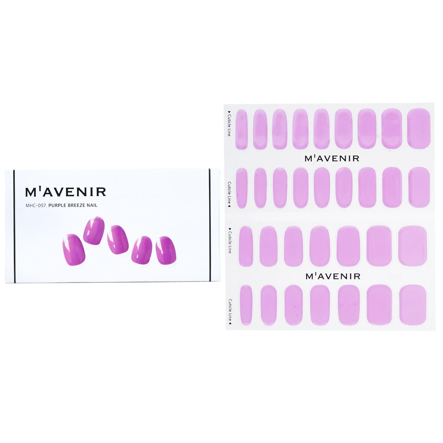 Mavenir Nail Sticker (Purple) - # Purple Breeze Nail  32pcs - Olabens