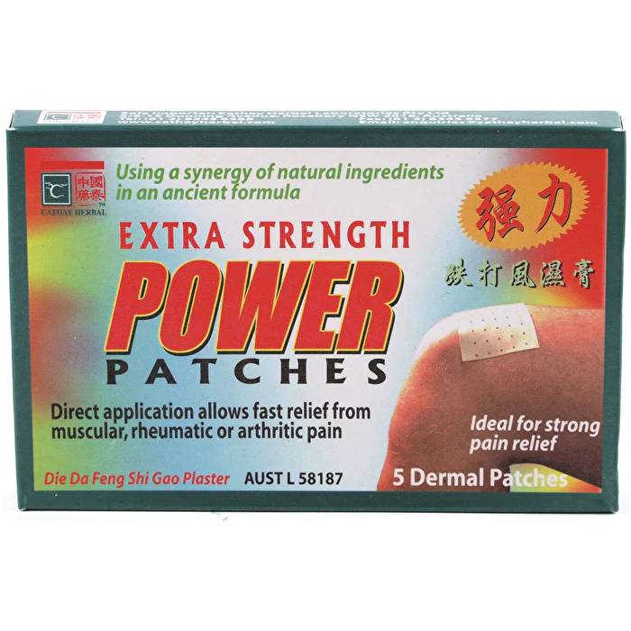 Cathay Herbal Extra Strength Power Patches (Dermal Patches) x 5 Pack - Olabens