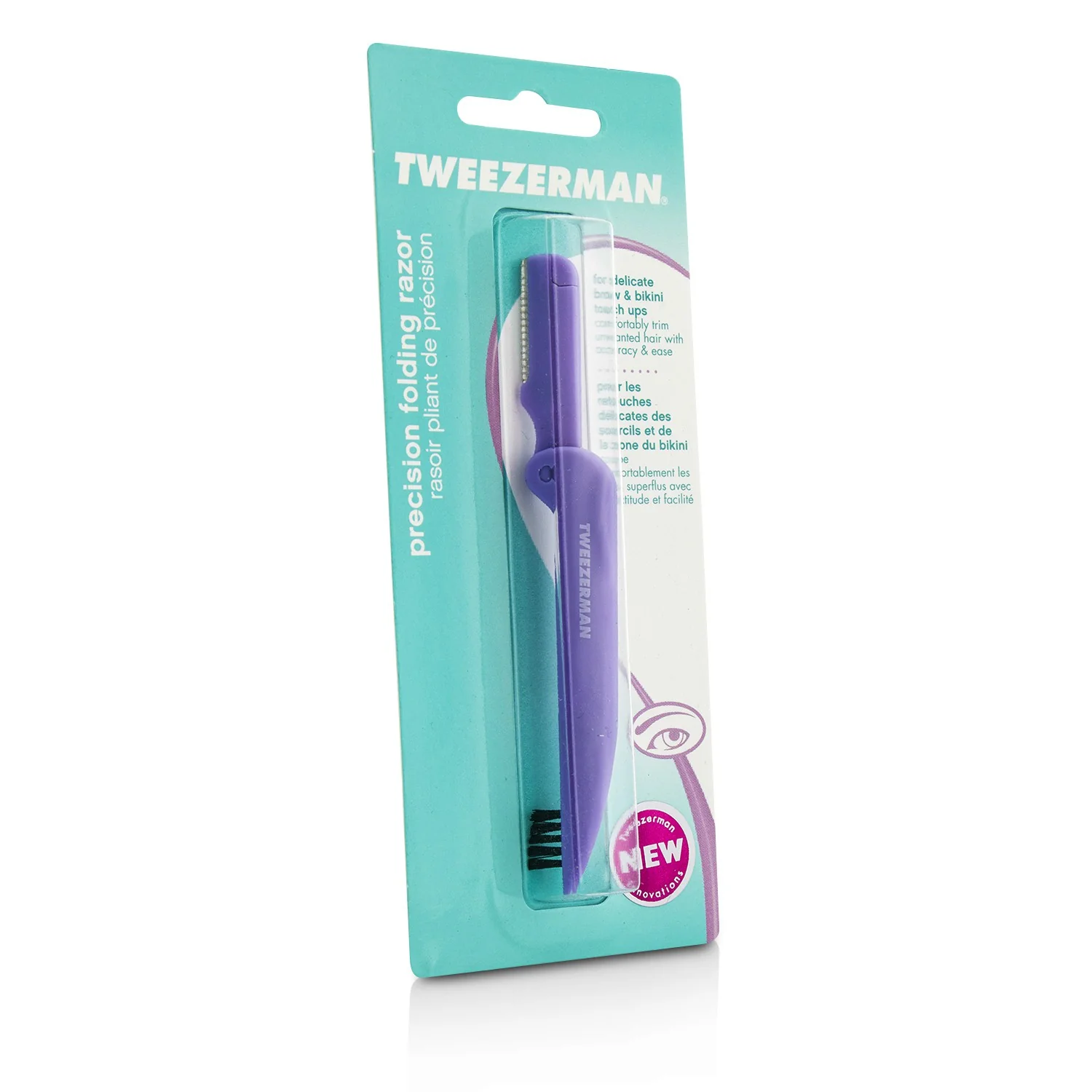 Tweezerman Precision Folding Brow Razor - Lavendar - Olabens