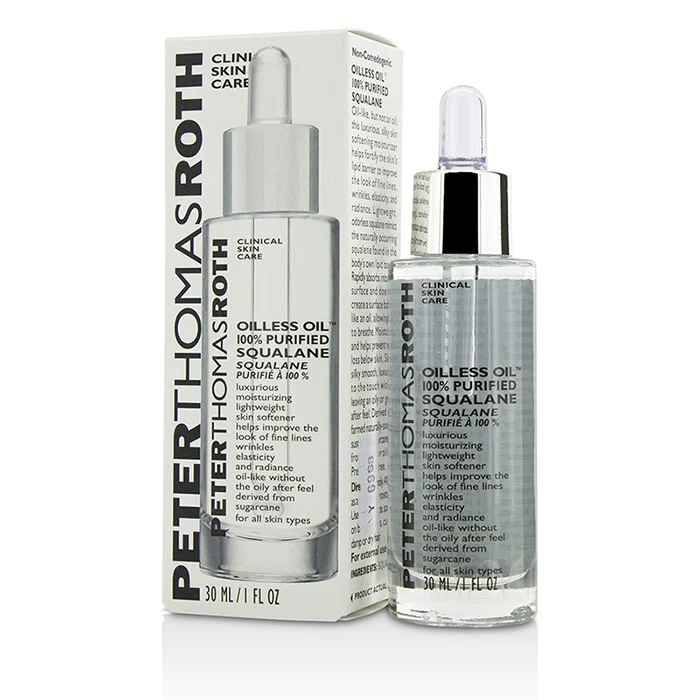 Peter Thomas Roth Oilless Oil 100% Purified Squalane Moisturizing Lightweight Skin Softener 30ml/1oz - Olabens