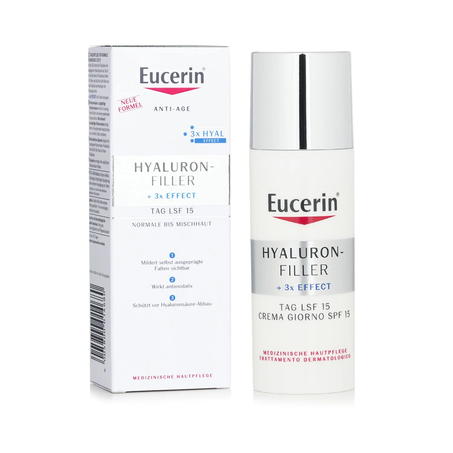 Eucerin Anti Age Hyaluron Filler + 3x Effect Day Cream SPF15 (For Normal/Combination Skin)  50ml - Olabens