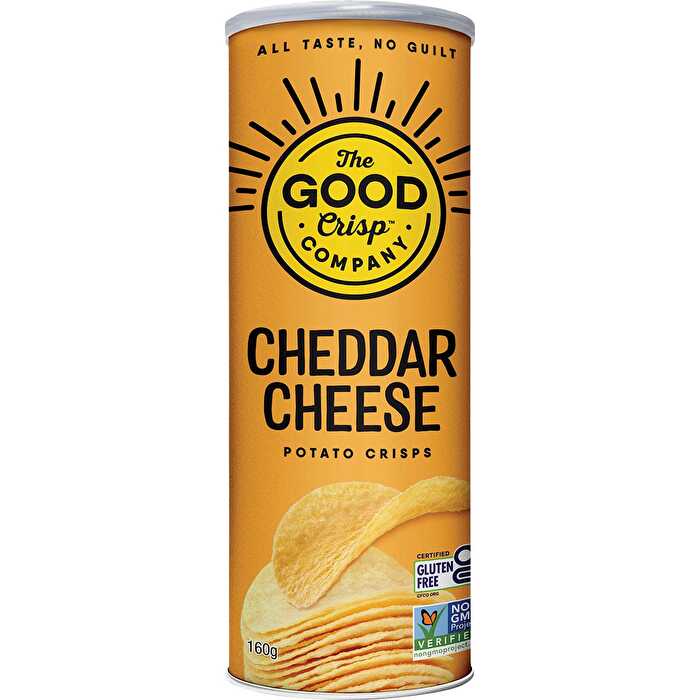 The Good Crisp Company Potato Crisps Cheddar Cheese 8x160g - Olabens
