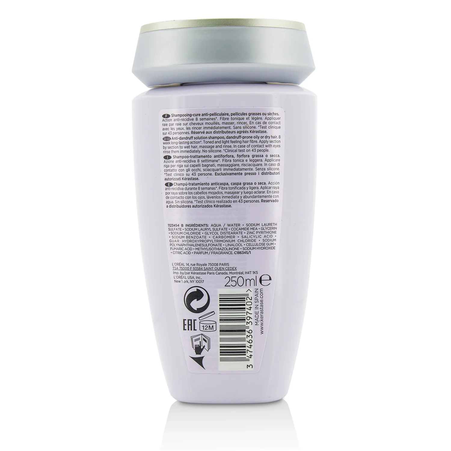 Kerastase Specifique Bain Anti-Pelliculaire Anti-Dandruff Solution Shampoo (Dandruff-Prone Oily or Dry Hair)  250ml/8.5oz - Olabens