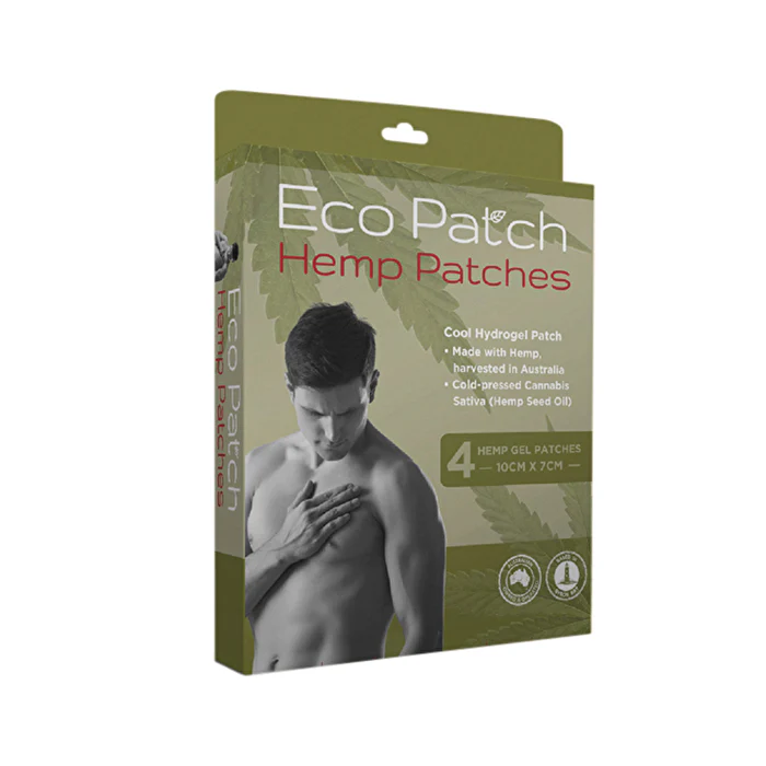 Byron Naturals Eco Pain Patches Byron Naturals with Eco Pain Eco Patch Hemp Patches (Hemp Gel Patches - 10cm x 7cm) x 4 Pack - Olabens